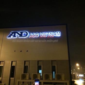 Bộ Chữ Nổi Inox Gắn Led Hắt Chân AND