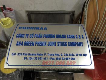 Biển inox ăn mòn mẫu 1