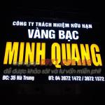 Biển công ty bằng alu, chữ nổi - Làm biển alu chữ nổi cho công ty vàng bạc mạnh quân