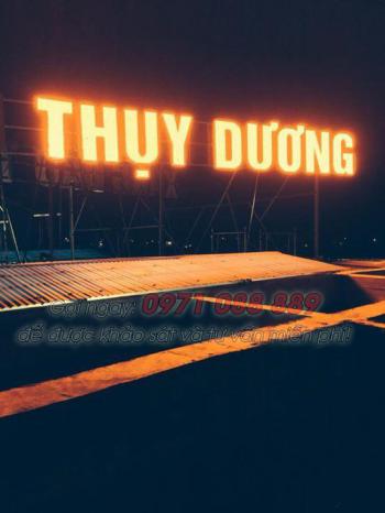 Chữ Tôn sơn tĩnh điện gắn LED - Xăng Dầu Thụy Dương