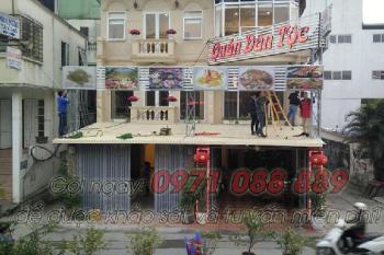 Biển Hộp Đèn Siêu Mỏng Và Biển Chữ Nổi - Quán Dân Tộc - Tây Hồ