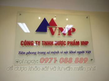 Biển Công Ty Bằng Kính - Công Ty Dược Phẩm VNP