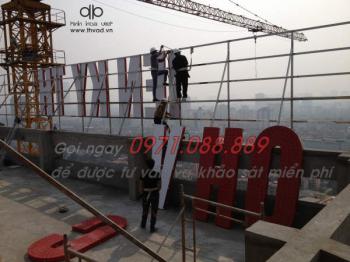 Bộ Chữ Quảng Cáo Alu Gắn Led Cho Tòa Nhà