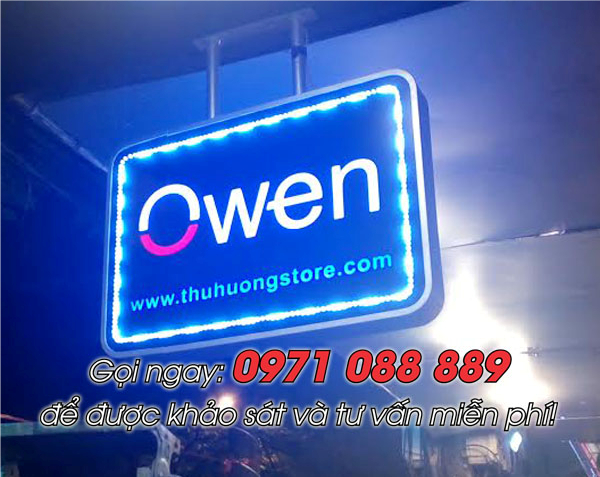 Biển quảng cáo đèn led cho shop - cửa hàng