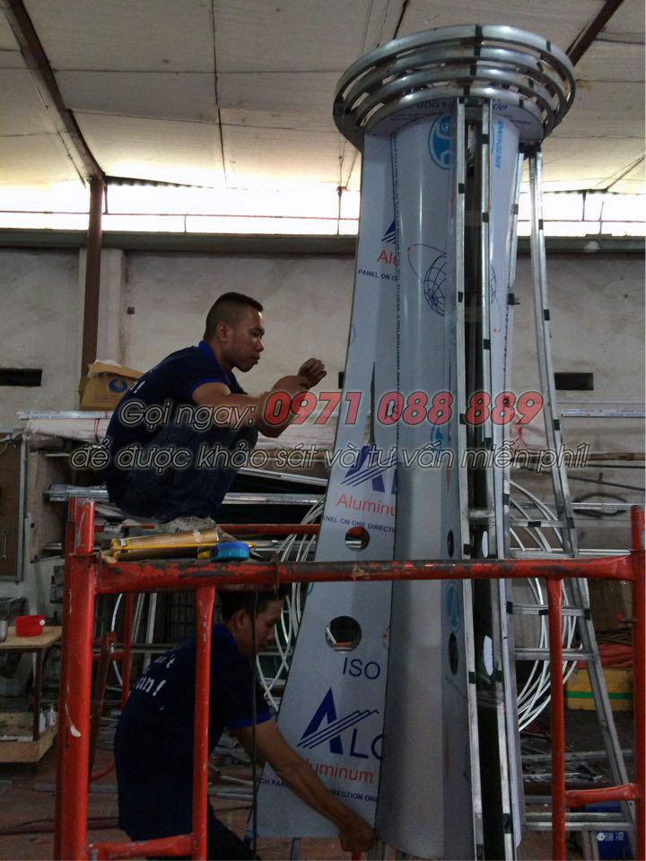 Quả Cầu Ốp ALU Gắn Đèn LED Tại Bắc Giang