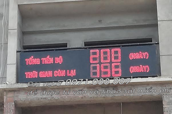 Bảng điện tử thời gian thi công
