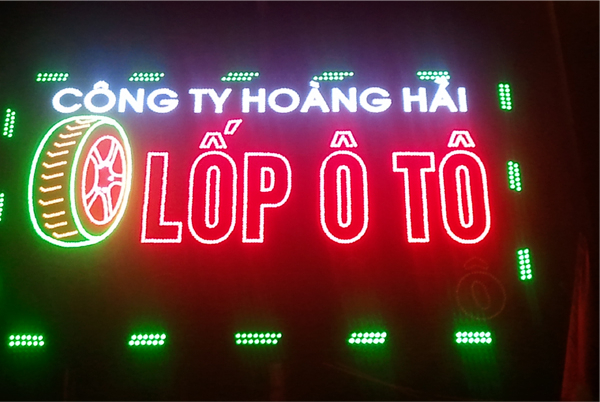 Biển led vẫy gara oto