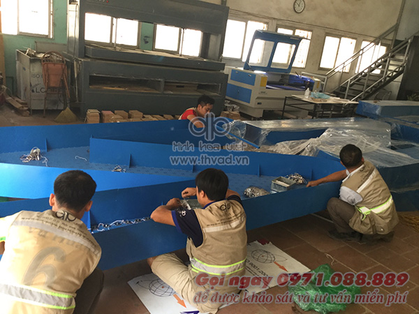 Sản xuất bộ chữ quảng cáo trên nóc nhà 1