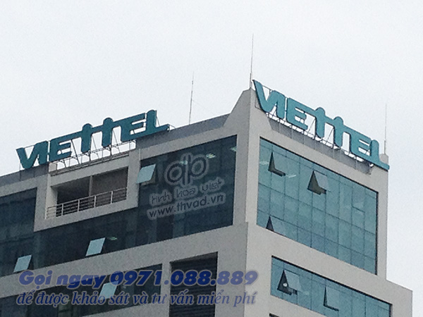 Đơn vị thi công bộ chữ trên nóc nhà