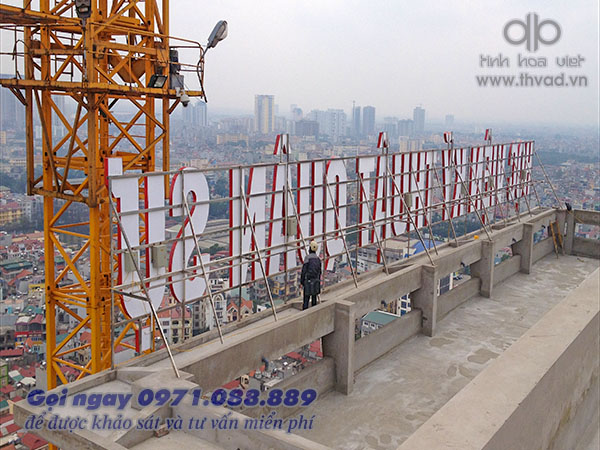 Thi công biển quảng cáo học viện kỹ thuật quân sự