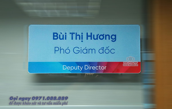 Hạng mục biển phòng ban lắp đặt tại các phòng: Giám đốc, Phó giám đốc, phòng kỹ thuật ...
