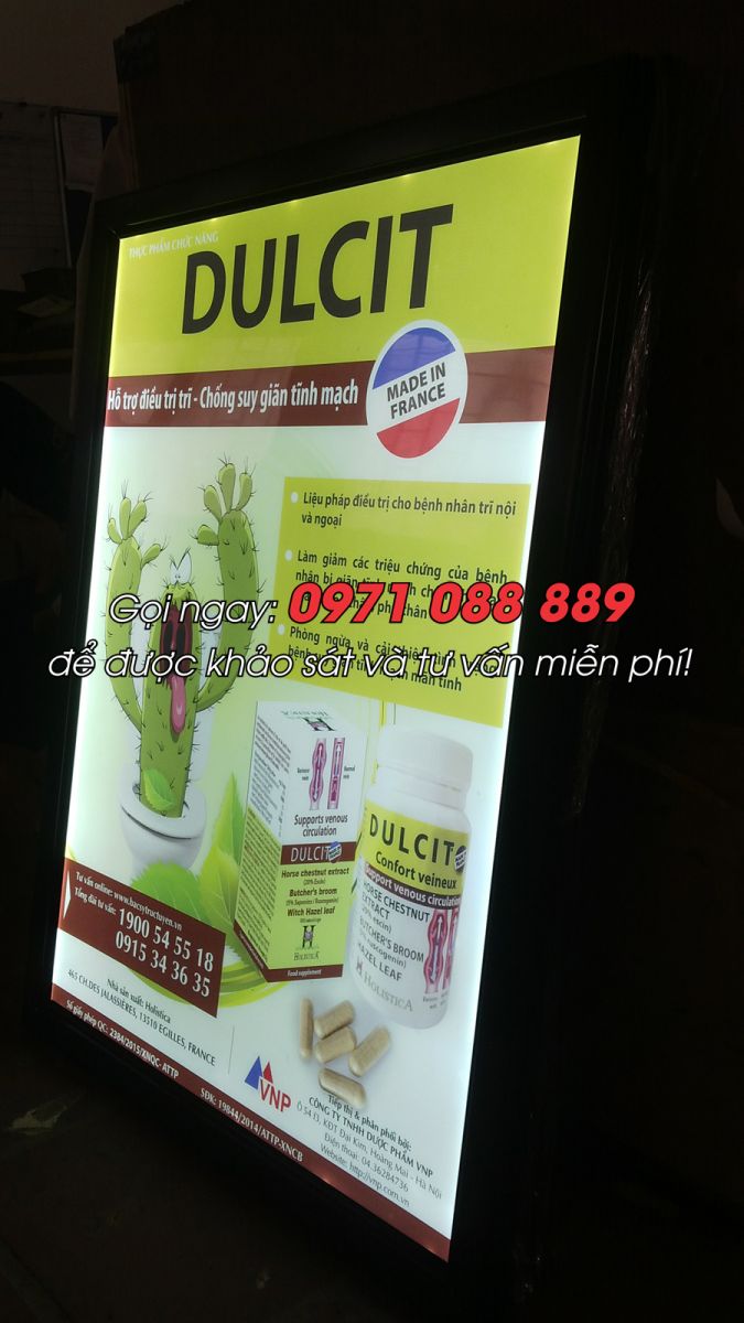 Biển Hộp Đèn Siêu Mỏng - Thực Phẩm Chức Năng DULCIT