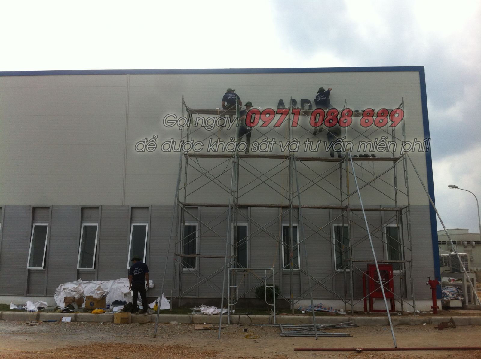 Bộ Chữ Nổi Inox Gắn Led Hắt Chân AND