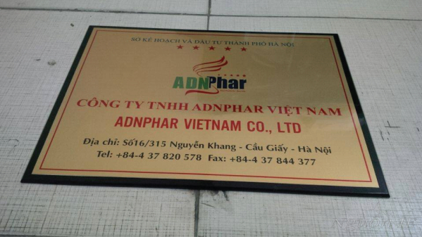 Mẫu biển công ty nhôm đế mica