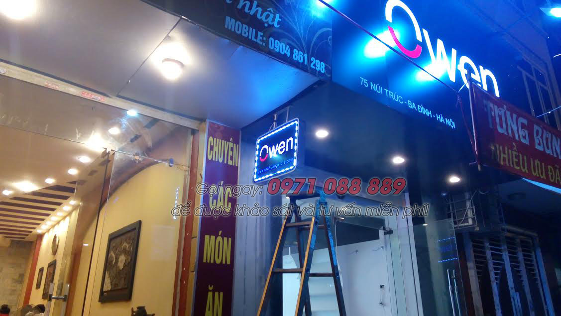 Biển Led Vẫy - Shop Owen Núi Trúc